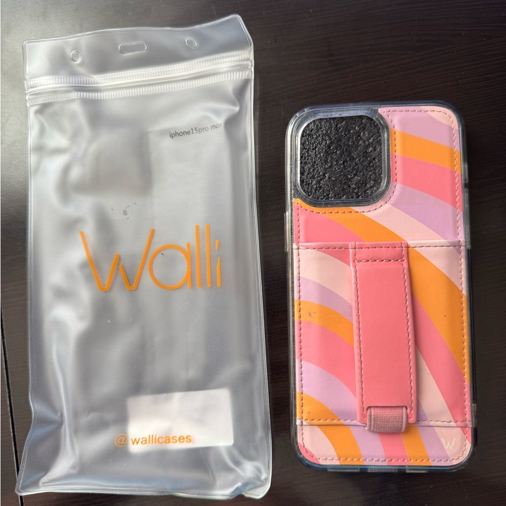 Wallis “Sweet Sunset”Vibrant Pink and Orange Phone Case 15 Pro Max